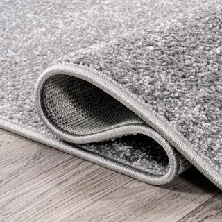 Trivor Haze Solid Low-Pile Area Rug Gray