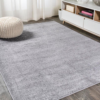 Trivor Haze Solid Low-Pile Area Rug Gray