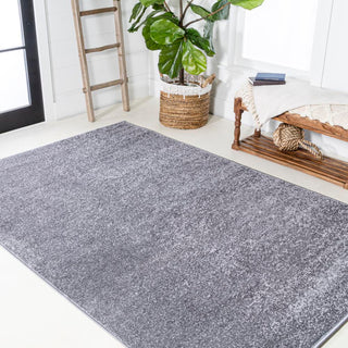 Trivor Haze Solid Low-Pile Area Rug Gray