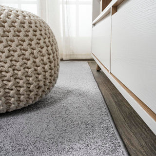 Trivor Haze Solid Low-Pile Area Rug Gray