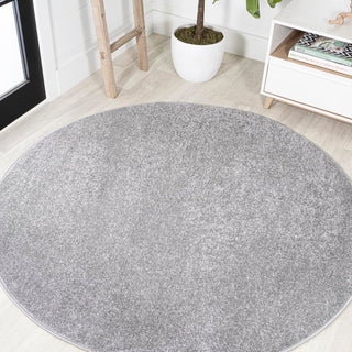 Trivor Haze Solid Low-Pile Area Rug Gray