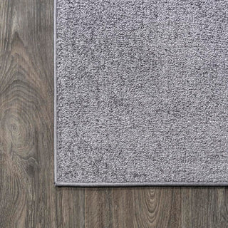 Trivor Haze Solid Low-Pile Area Rug Gray