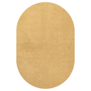 Trivor Haze Solid Low-Pile Area Rug Mustard