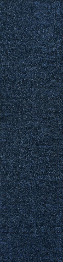 Trivor Haze Solid Low-Pile Area Rug Navy