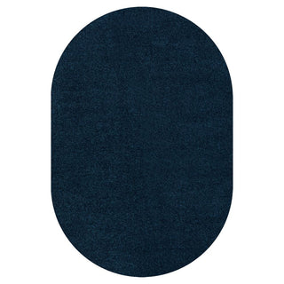 Trivor Haze Solid Low-Pile Area Rug Navy