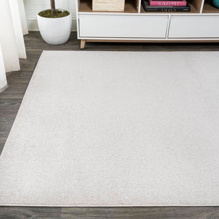 Trivor Haze Solid Low-Pile Area Rug Ivory