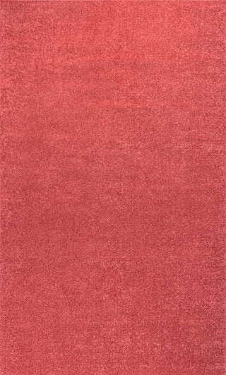 Trivor Haze Solid Low-Pile Area Rug Red