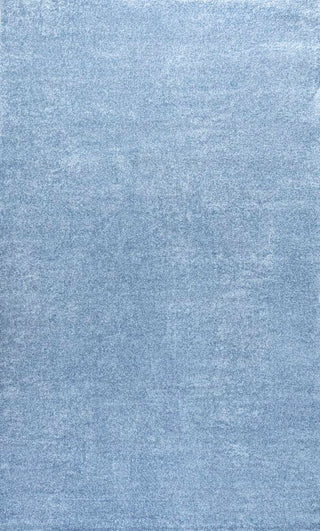 Trivor Haze Solid Low-Pile Area Rug Classic Blue