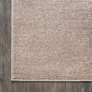 Trivor Haze Solid Low-Pile Area Rug Beige