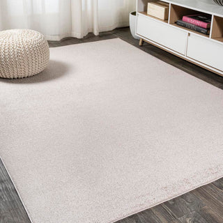 Trivor Haze Solid Low-Pile Area Rug Beige