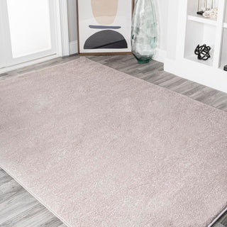 Trivor Haze Solid Low-Pile Area Rug Beige