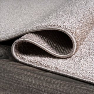 Trivor Haze Solid Low-Pile Area Rug Beige