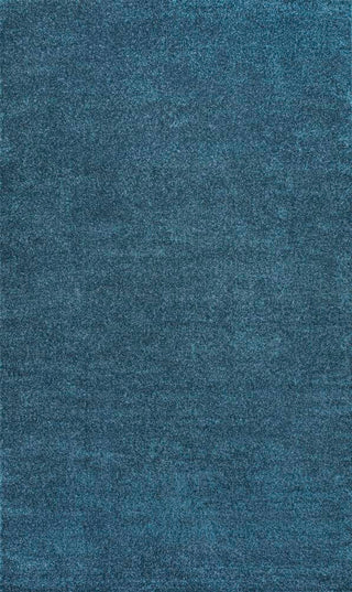 Trivor Haze Solid Low-Pile Area Rug Turquoise