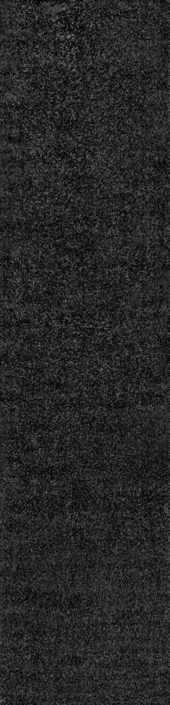 Trivor Haze Solid Low-Pile Area Rug Black