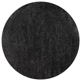 Trivor Haze Solid Low-Pile Area Rug Black