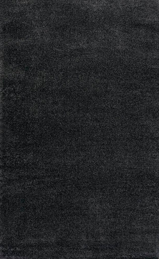 Trivor Haze Solid Low-Pile Area Rug Black