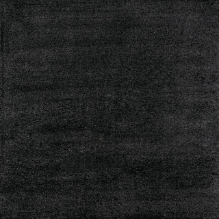 Trivor Haze Solid Low-Pile Area Rug Black