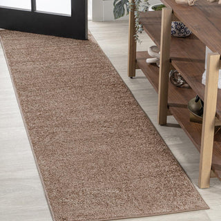 Trivor Haze Solid Low-Pile Area Rug Brown