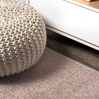 Trivor Haze Solid Low-Pile Area Rug Brown