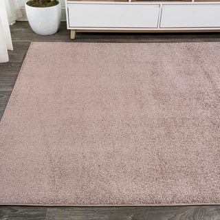 Trivor Haze Solid Low-Pile Area Rug Brown