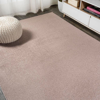 Trivor Haze Solid Low-Pile Area Rug Brown