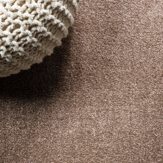 Trivor Haze Solid Low-Pile Area Rug Brown