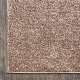 Trivor Haze Solid Low-Pile Area Rug Brown