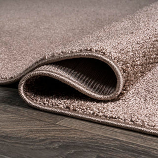 Trivor Haze Solid Low-Pile Area Rug Brown