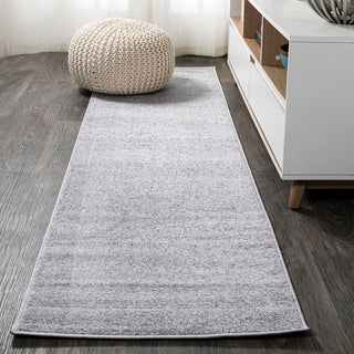 Trivor Haze Solid Low-Pile Area Rug Light Gray