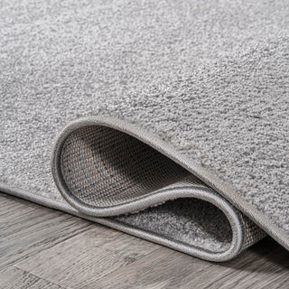 Trivor Haze Solid Low-Pile Area Rug Light Gray