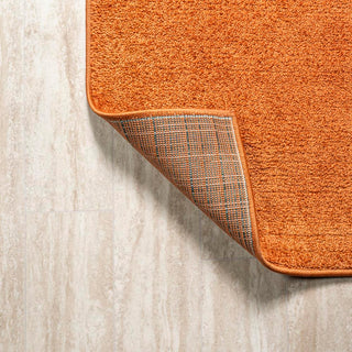 Trivor Haze Solid Low-pile Area Rug Orange