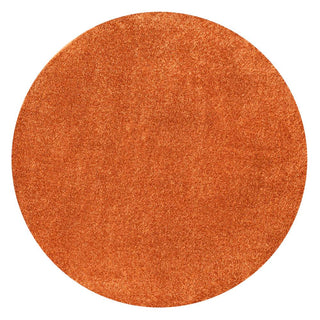 Trivor Haze Solid Low-pile Area Rug Orange