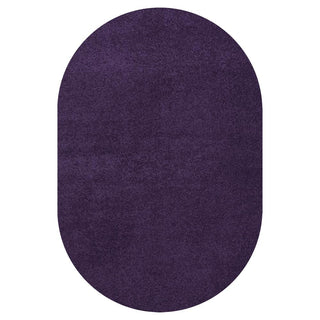 Trivor Haze Solid Low-pile Area Rug Purple