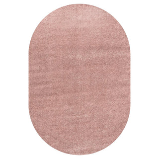 Trivor Haze Solid Low-pile Area Rug Pink