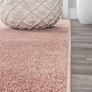 Trivor Haze Solid Low-pile Area Rug Pink