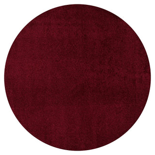 Trivor Haze Solid Low-pile Area Rug Dark Red