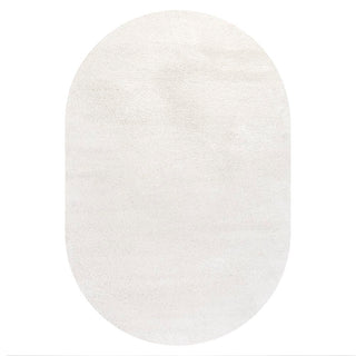 Trivor Haze Solid Low-pile Area Rug Cream