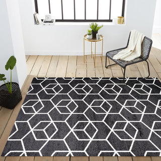 Tingey blocks Modern Geometric Area Rug