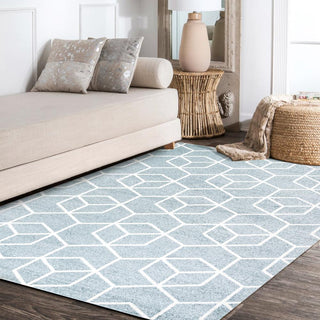 Tingey blocks Modern Geometric Area Rug