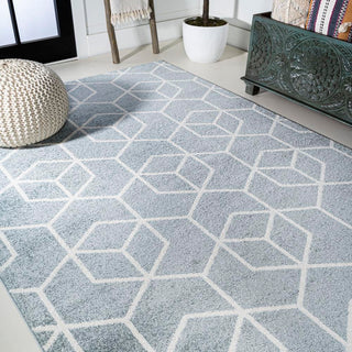 Tingey blocks Modern Geometric Area Rug