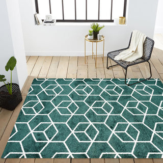 Tingey blocks Modern Geometric Area Rug