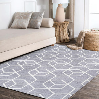 Tingey blocks Modern Geometric Area Rug