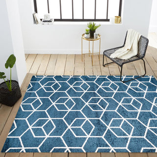 Tingey blocks Modern Geometric Area Rug