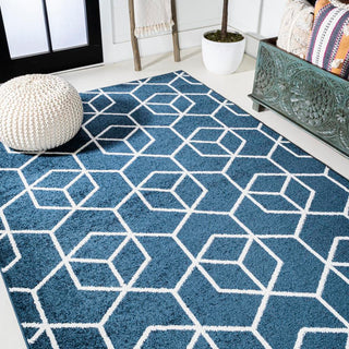 Tingey blocks Modern Geometric Area Rug