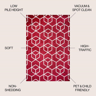 Tingey blocks Modern Geometric Area Rug