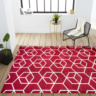 Tingey blocks Modern Geometric Area Rug