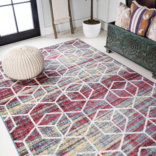 Tingey blocks Modern Geometric Area Rug