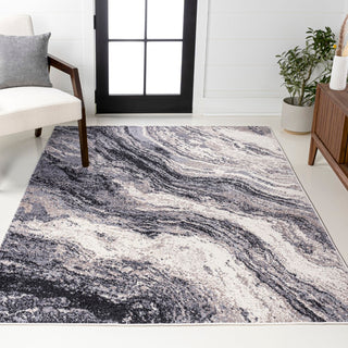 Uma Contemporary Glam Abstract Marble Area Rug