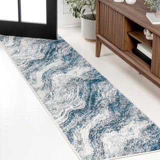 Uma Contemporary Glam Abstract Marble Area Rug