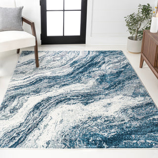 Uma Contemporary Glam Abstract Marble Area Rug